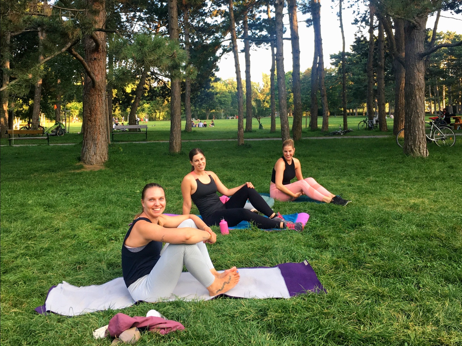 My Pace HIIT group welcoming all fitness levels to an outdoor strength training